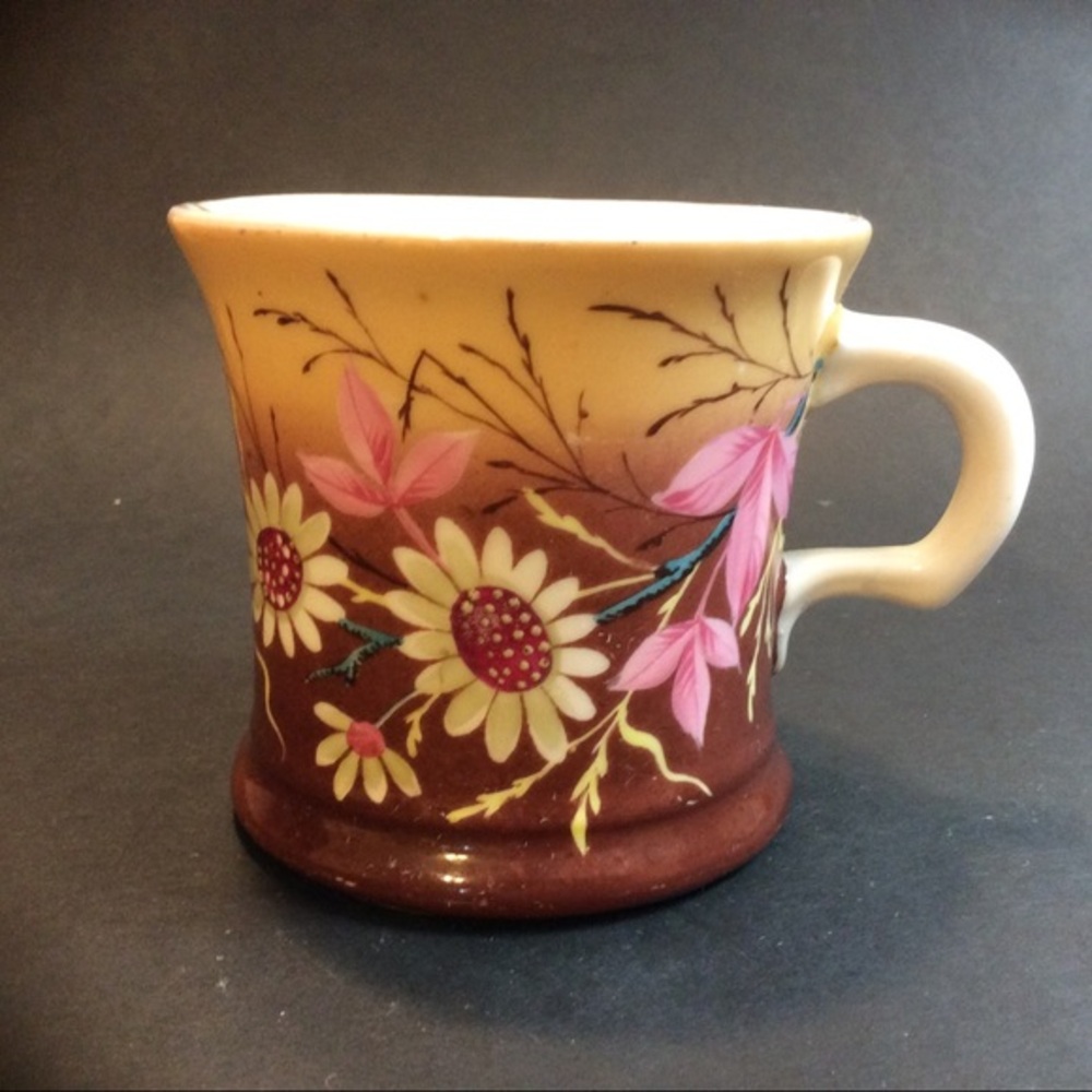 Tan WildflowerShaving Mug